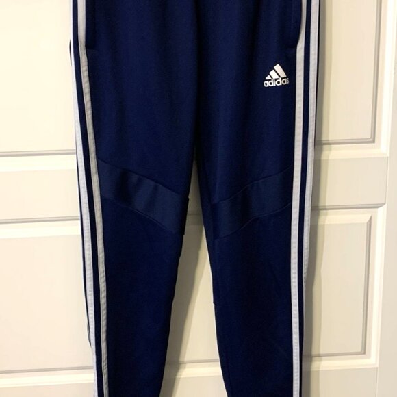 Adidas Joggers Jogging Pants Sweatpants Women's XS Aeroready Striped Navy - Picture 1 of 8